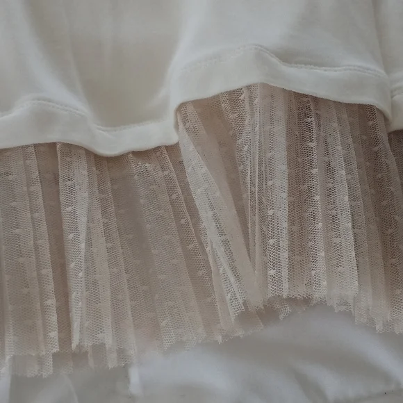 LOGO Layers by Lori Goldstein Sleeves Tunic Top with Accordion Pleated Trim L - Picture 8 of 12